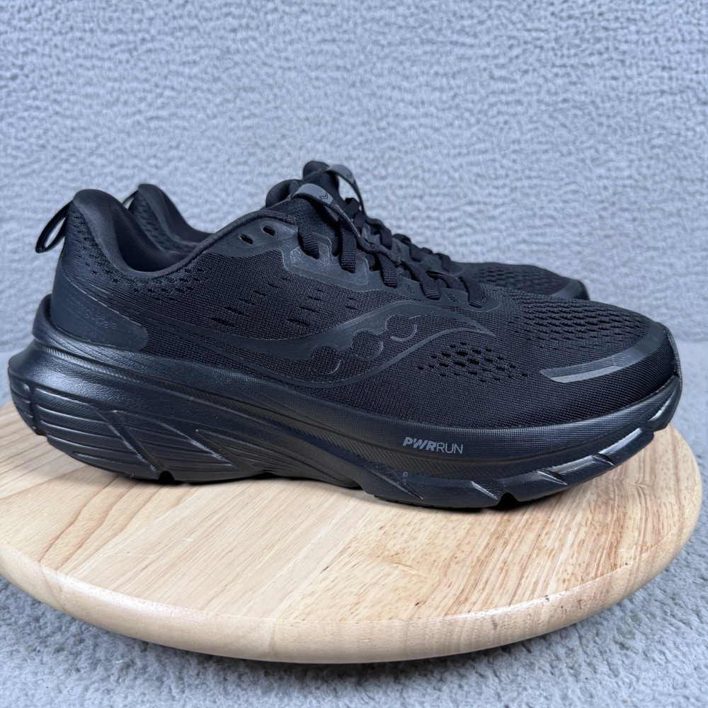 Saucony Guide 18 Mens 10.5 Triple Black Road Running Shoes Sneakers S20998-101